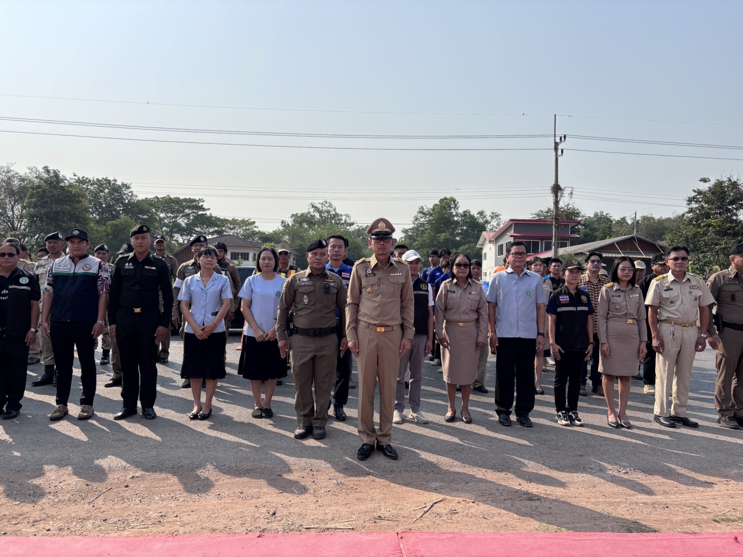 พิธีเปิดจุดตรวจหลักป้องกันและลดอุบัติเหตุทางถนนช่วงเทศกาลสงกรานต์ จุดตรวจที่ 1